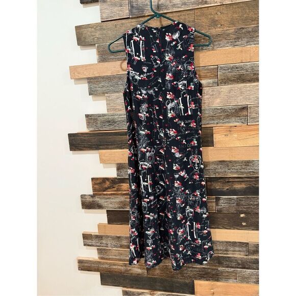 Miao Ran Printed & Embroidered Dress in Black fit XS/S - Picture 4 of 14